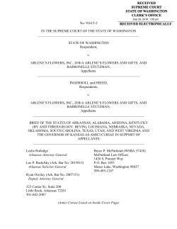 Arlene`s Flowers Amicus Brief (final)