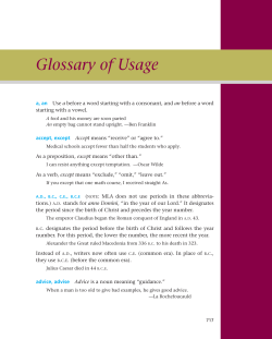 Glossary of Usage