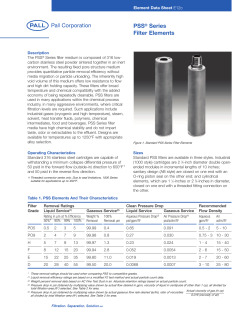 PSS&reg; Series Filter Elements