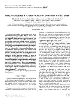 Mercury Exposures in RIverside Amazon Communities in Para, Brazil