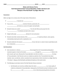 Notes and Literary Terms: Dark Romanticism/Anti