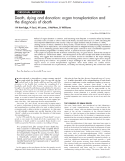 Death, dying and donation: organ
