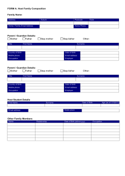 Host Family Application 2017