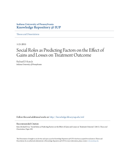 Social Roles as Predicting Factors on the Effect of Gains and Losses