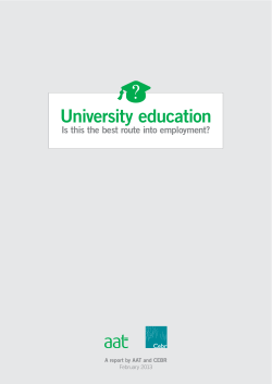 University education - is this the best route into employment