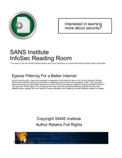 Egress Filtering For a Better Internet
