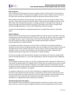 DSHS Revised Policies and Procedures