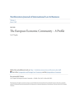 The European Economic Community -- A Profile