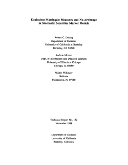 Equivalent Martingale Measures and No