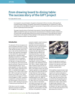 From drawing board to dining table: The success story of the GIFT