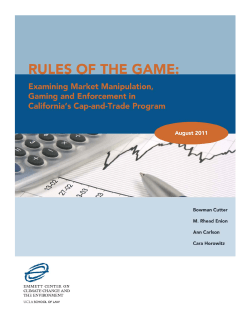 Cap and Trade Market Manipulation, version 2_Layout 1