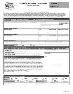 Freedom of Information and Protection of Privacy