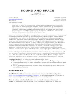 SOUND AND SPACE - wordsinspace.net