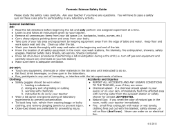 Integrated Physics and Chemistry Safety Guide