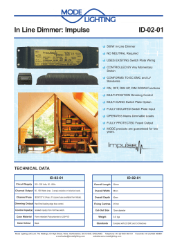 In Line Dimmer: Impulse ID-02-01