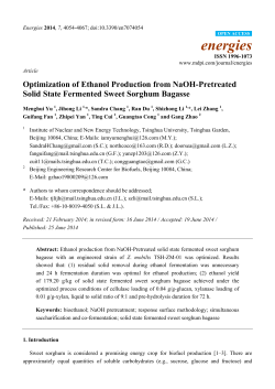 Optimization of Ethanol Production from NaOH