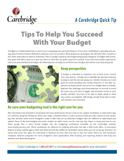Tips To Help You Succeed With Your Budget - My Benefits