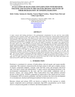 evaluation of seawater contamination with benzene