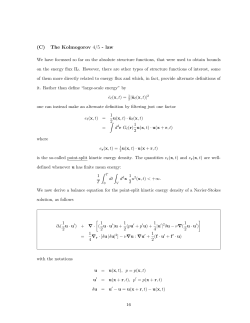 (C) The Kolmogorov 4/5 - law - Department of Applied Mathematics