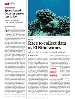 Race to collect data as El Ni&ntilde;o wanes