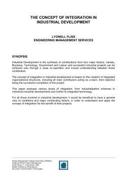 The Concept of Integration in Industrial Development