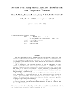 Robust Text-Independent Speaker Identification over Telephone