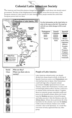 Colonial Latin American Society