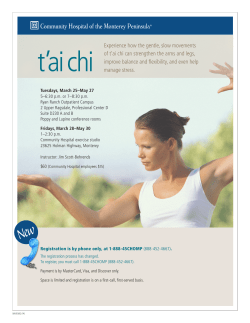 Experience how the gentle, slow movements of t`ai chi can