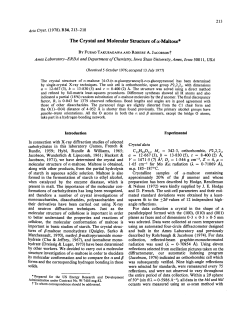 The Crystal and Molecular Structure of a-Maltose*