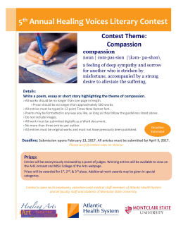 5th Annual Healing Voices Literary Contest