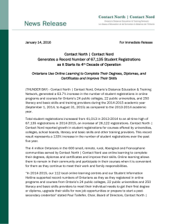 Contact North | Contact Nord Generates a Record Number of 67,135