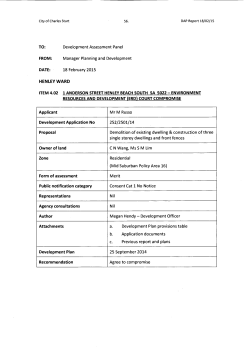 18 February 2015 HENLEY WARD ITEM 4.02 1 ANDERSON