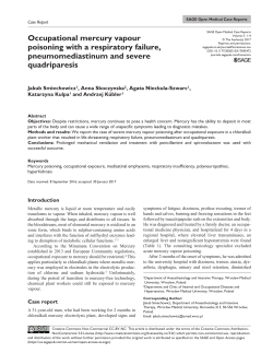 Occupational mercury vapour poisoning with a respiratory failure