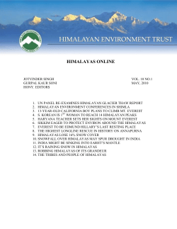 Newsletter Jan Mar 2010 - himalayan environment trust