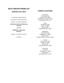 Faculty/Staff Phone Directory - Southeast Kentucky Community and