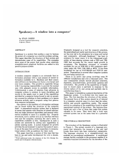 Speakeasy-A window into a computer*