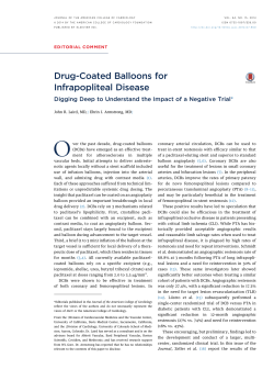 Drug-Coated Balloons for Infrapopliteal&euro;Disease