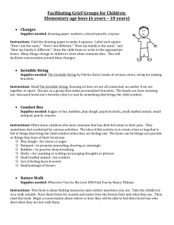 Facilitating Grief Groups for Children