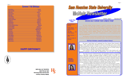 HAPPY BIRTHDAY!! - Sam Houston State University