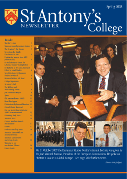 St Antony`s College - University of Oxford