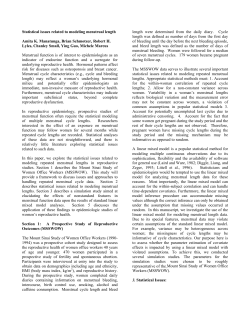 Statistical issues related to modeling menstrual length