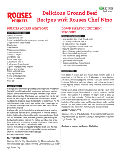 Delicious Ground Beef Recipes with Rouses Chef Nino