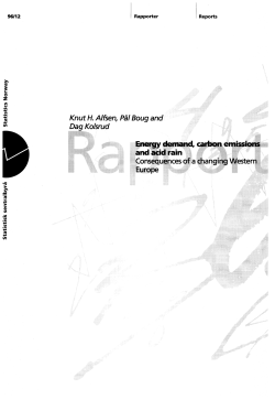 Energy demand, carbon emissions and acid rain. Consequences of