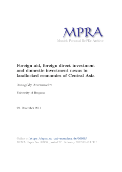 Foreign aid, foreign direct investment and domestic investment