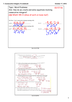 7. Consecutive Integers.14.notebook