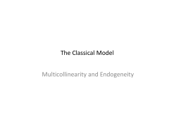 Multicollinearity and Endogeneity