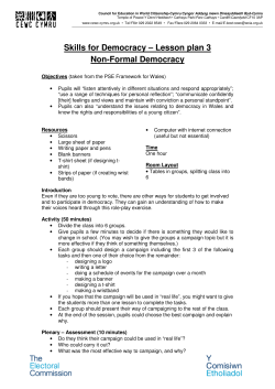 Session 3 - Non-Formal Democracy