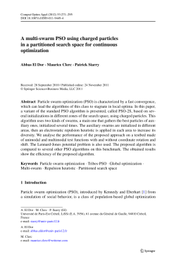 A multi-swarm PSO using charged particles in a partitioned search