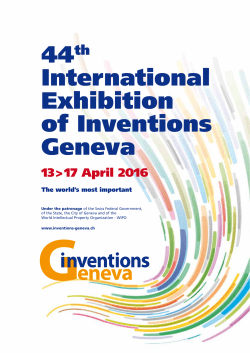 44th International Exhibition of Inventions Geneva