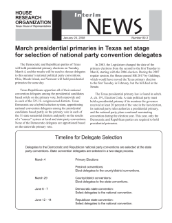 March presidential primaries in Texas set stage for selection of